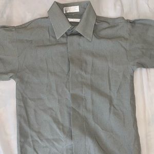 Light green button down t-shirt